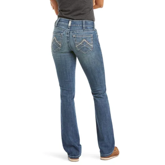 Ariat Damen Westernjeans R.E.A.L. Midrise Straight Icon Rainstorm