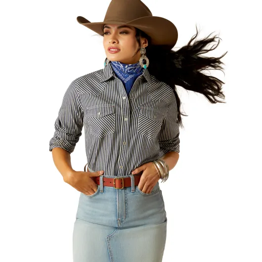 Ariat Damen Railroad Stripe Western Shirt