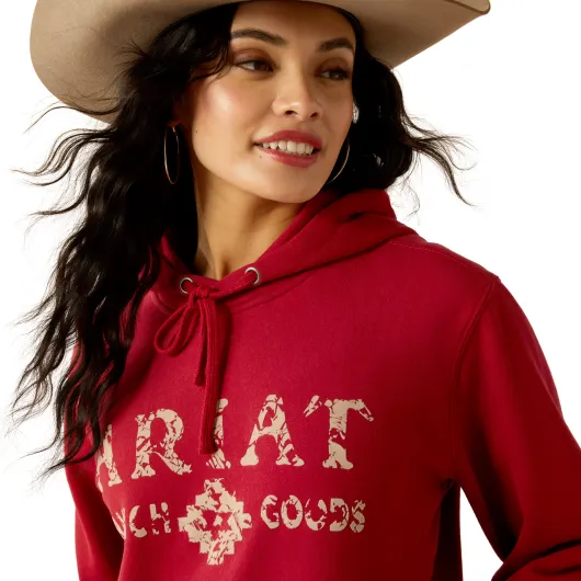 Ariat Damen Ranch Goods Hoodie Rio Red