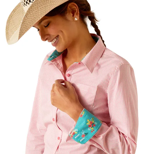 Ariat Kirby Stretch Shirt Camellia Rose Stripe