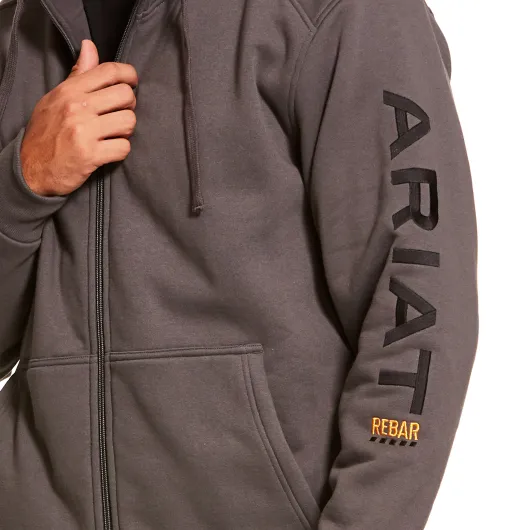 Ariat Rebar Herren All-Weather Full Zip Hoodie grau