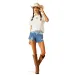 Ariat Short Sleeve Tassel Top Cloud Dancer