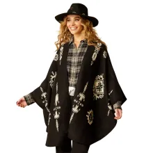 Ariat Delta Poncho Black - Summer Sand